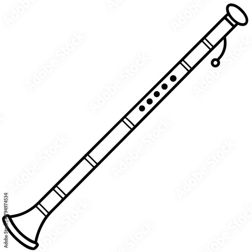 flute isolated on white background