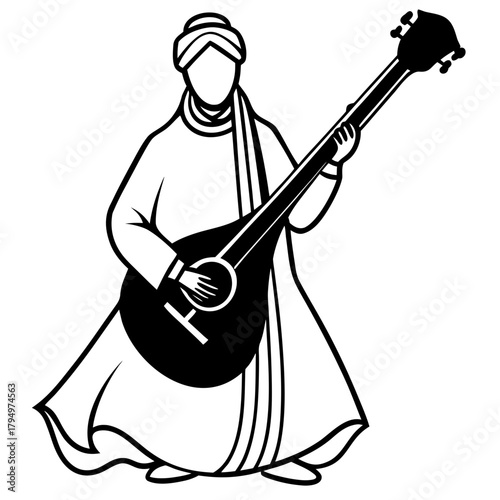 guitar player vector