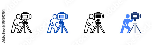 Surveying icon set multiple style collection