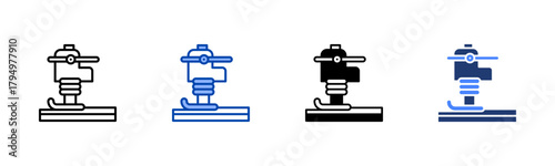Compaction icon set multiple style collection
