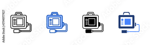 Testing Tools icon set multiple style collection