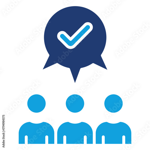 Coordination Flat Blue Icon