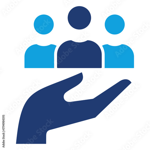 Consensus Flat Blue Icon