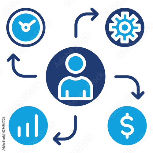 Impact Flat Blue Icon