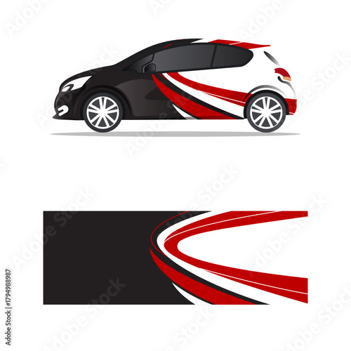 Car stickers wrap curved solutions vinyl background design