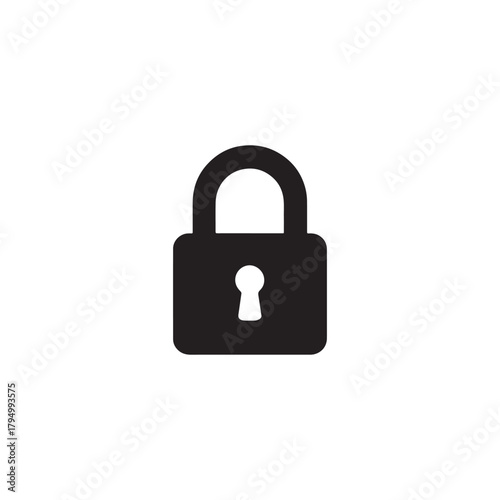 Secure Fortress: a simple, solid padlock, a symbol of security, protection, and privacy. The minimalist design evokes a sense of safety and confidence.