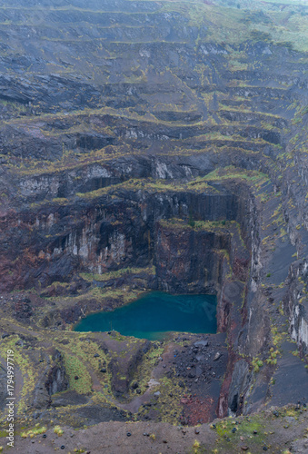 Landscape in the Mina Corta Bodovalle in Gallarta in the municipality of Abanto-Zierbena. Bizkaia. The Basque Country. Spain. Europe