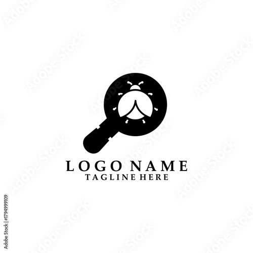 find bug logo design vector