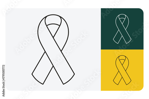 Show your support with this awareness ribbon design, perfect for charity events, cause marketing, and raising vital awareness in a clean, modern style