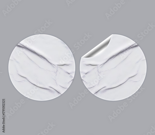 White Round Sticker Texture Design