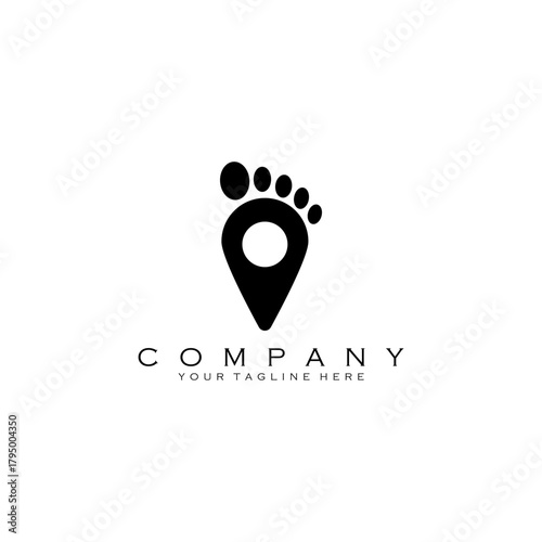 foot location logo design vector