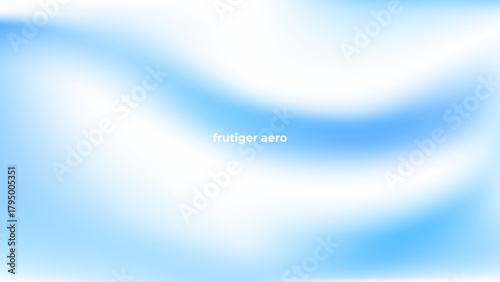 Abstract Frutiger Aero style vector background in blue with white accents. Smooth, silky, and airy design resembling sky and soft fabric, perfect for modern, minimalistic, and digital design projects.