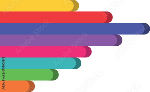 Colorful abstraction of liquid rainbow spots, bright colored lines, colored pencils and paints, thick paint strokes, business graphics