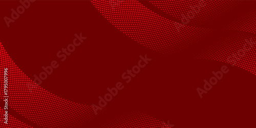 Red Halftone Wave Background. Suit for banner, web, brochure, pamflet and presentation