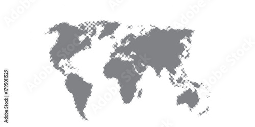 Dotted World Map Vector Illustration