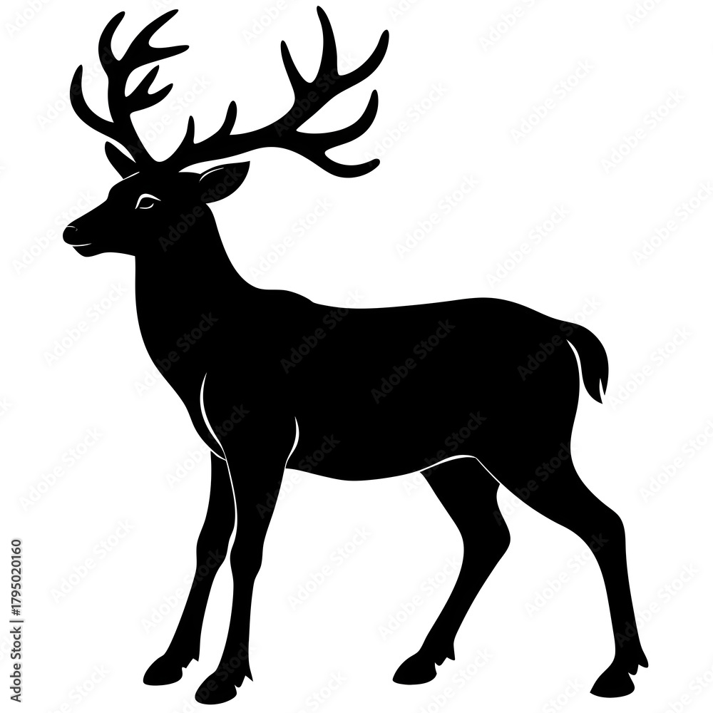 Fototapeta premium deer silhouette vector illustration