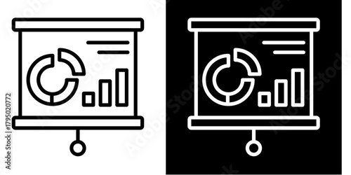 Business Analyst Icon Set White Style Collection