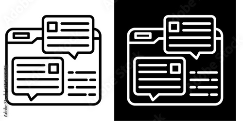 Corporate Icon Set White Style Collection