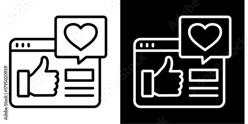 Appreciation Icon Set White Style Collection