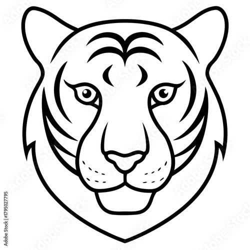 tiger head vector