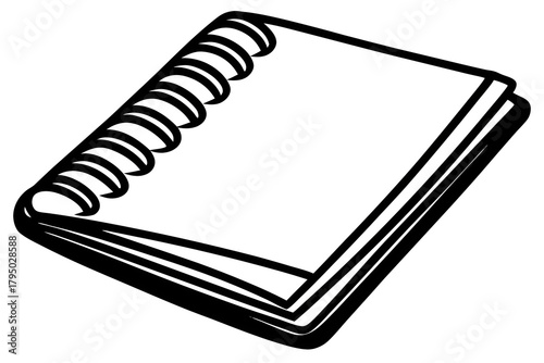 open notebook with bookmark