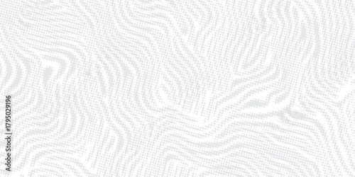 Subtle White Flowing Halftone Wave Pattern Background