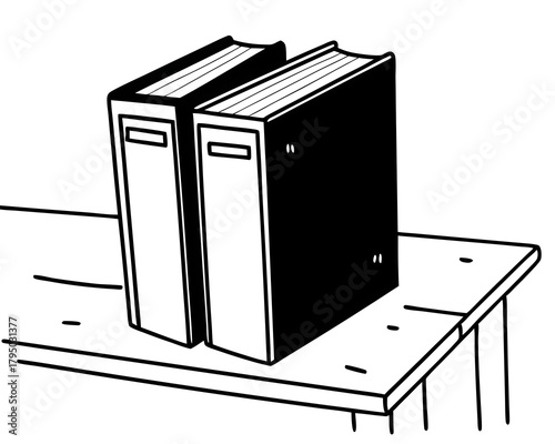 books on white background