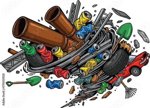 Dynamic Junk Vortex Graphic