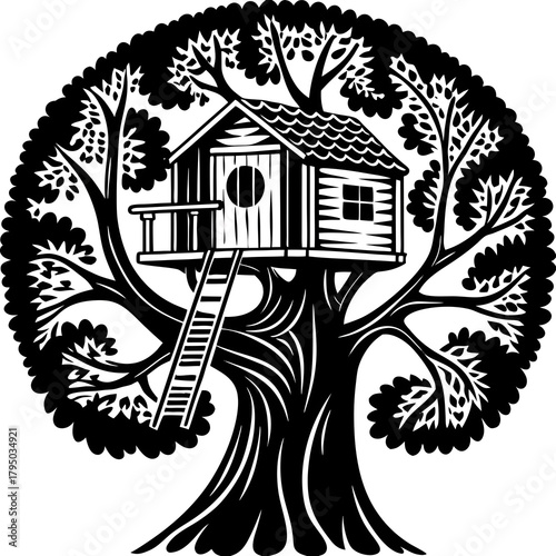 house and trees