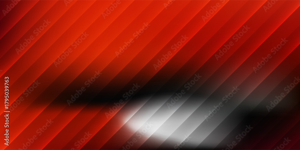 Fototapeta premium Red and Black Gradient Abstract Background with Horizontal Lines and Light Effect. Modern Trendy design in Vector Illustration