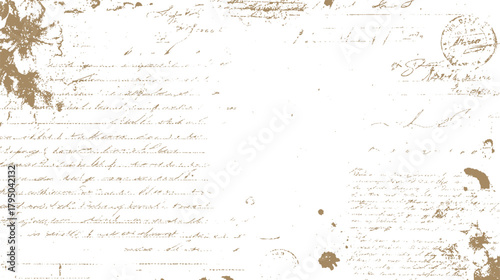 Aged handwritten document with faded brown ink script and textured paper background writing