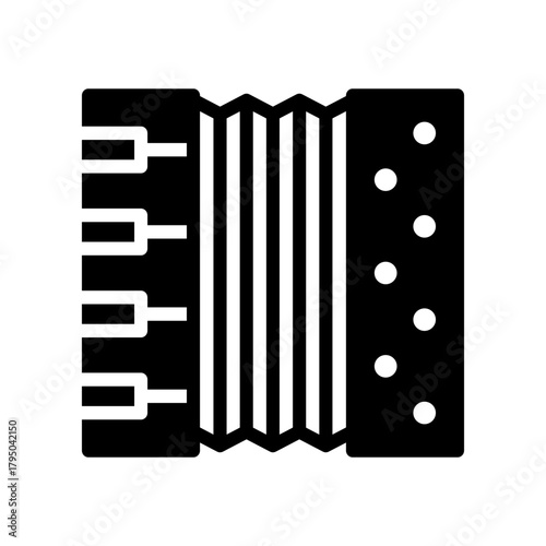 Accordion Icon Illustration For Music, Performance, And Cultural Entertainment Visuals
