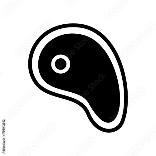 Beef Steak Icon: a Visually Appealing and Graphic Representation of a Succulent Beef Steak