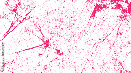 Bright pink abstract splatter and scratch texture on a white background chaos color
