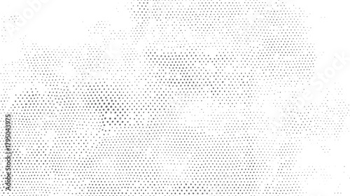 Gray dots of varying sizes and densities create a textured abstract pattern on a white background vector