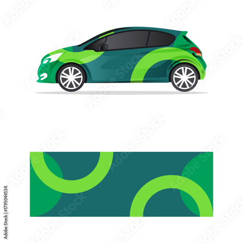 wrapping car decal circle circular design
