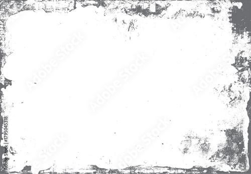 Grungy textured border with distressed edges and a central white space for copy grunge frame