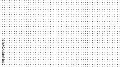 Seamless pattern of small grey dots evenly distributed on a clean white background creating a simple textured surface