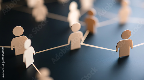 A network of interconnected people. A symbol of social connection, teamwork, and global collaboration. The network is a powerful tool for building relationships and fostering trust.