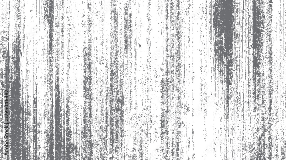 Fototapeta premium Vertical distressed grunge texture with vertical lines and scattered dots in shades of gray and white