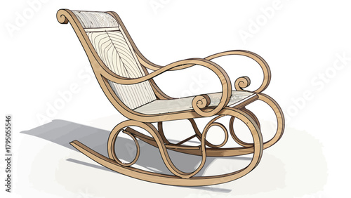 Relaxing handcrafted rocking chair with classic design, perfect for cozy homes and peaceful moments, inviting comfort and timeless style with its gentle sway