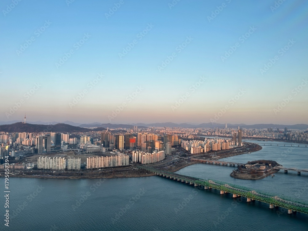 Fototapeta premium seoul skyline