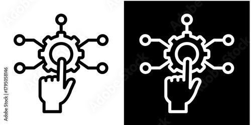 Obraz na płótnie Digital Transformation  Icon Set White Style Collection