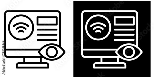 Smart Monitoring  Icon Set White Style Collection