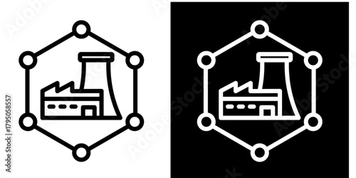 Industrial Connectivity  Icon Set White Style Collection