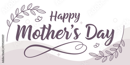 “Happy Mother’s Day” in vertical alignment