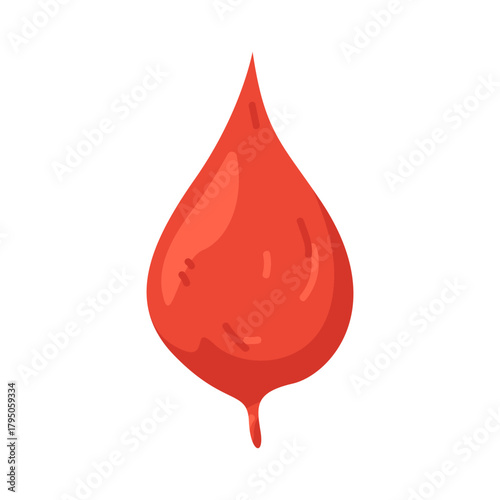 Illustration of Red Blood Drop