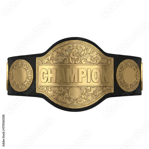 Celebrate ultimate victory with this stunning golden champion award belt
