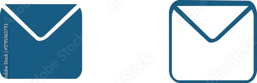 Mail Box icon set. Mail icon sheet multiple style collection isolated vector .Glowing neon color message box animation icon conversation notice receive sign on black background.