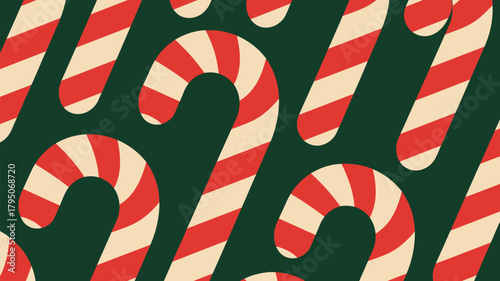 Festive candy cane pattern for joyful holiday season designs, perfect for gift wrap, greeting cards, and cheerful Christmas backgrounds, so sweet!